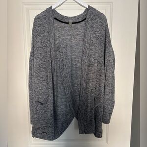 Xersion Gray Open Front Sweater